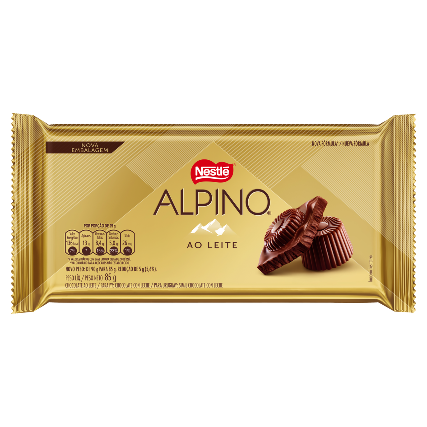 Chocolate Nestlé Alpino Ao Leite 85g