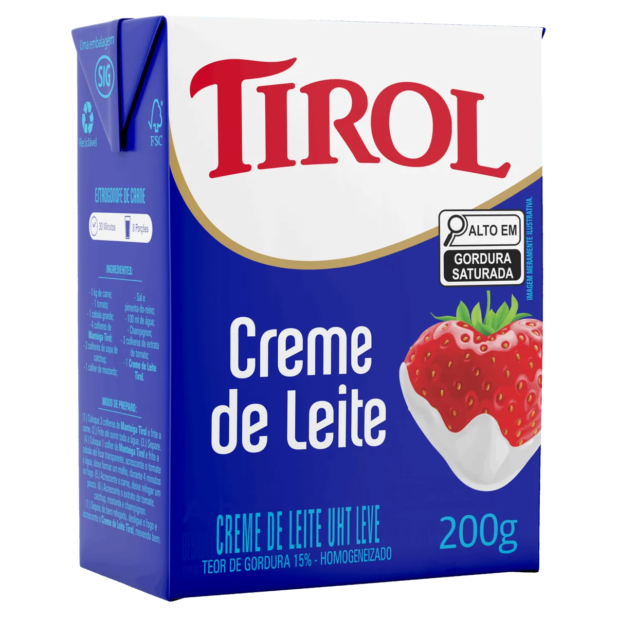 Creme De Leite Tirol Caixa 200g