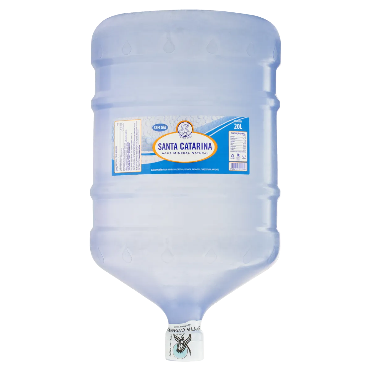 Água Mineral Natural Sem Gás Santa Catarina Galão Retornável 20l